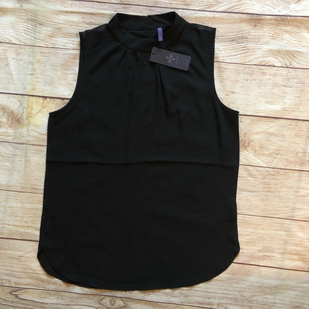 NWT NYDJ Black Blouse